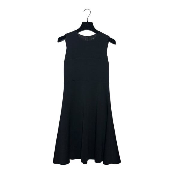 Joseph Wool Blend Black Sleeveless Ruffle Back LBD Dress 36 EU 4 US - Picture 1 of 6